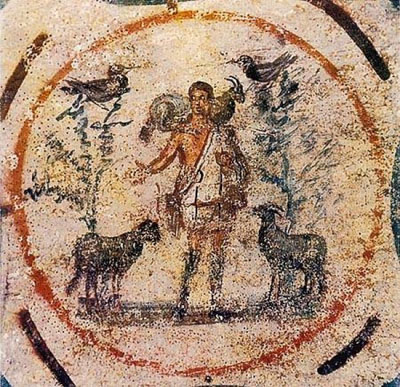 Добрый Пастырь.
Катакомбы святого Калликста, Рим