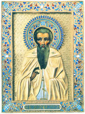 Преподобный Иоанн Кассиан Римлянин. Икона. XIX век