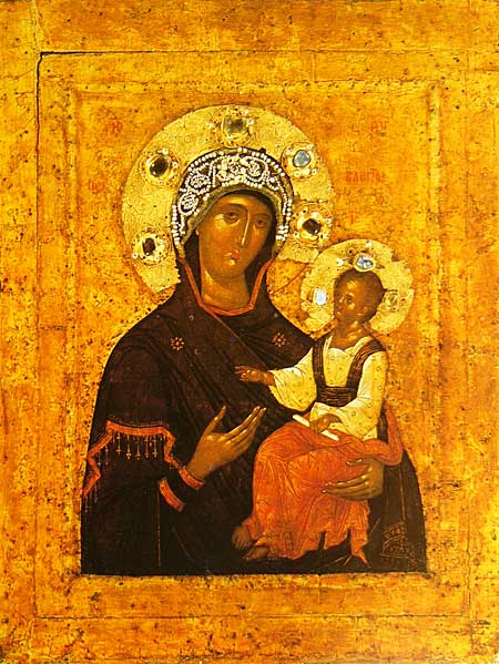 Икона «Богоматерь Перивлепта» из собрания Сергиево-Посадского музея